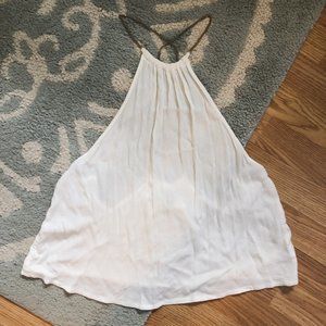 Creme Tobi Chain Strap Crop Top